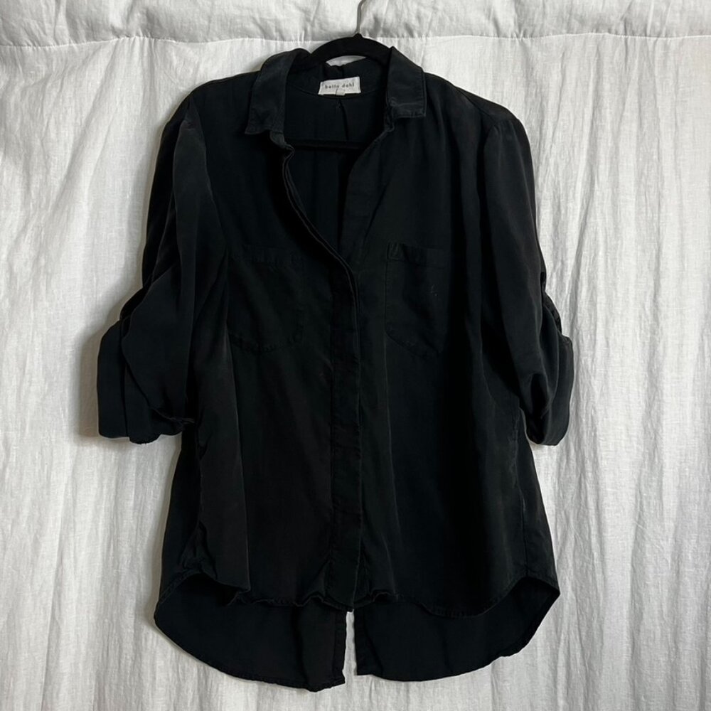 Bella Dahl Black Blouse Size L